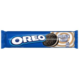   Oreo Remix vaníliaízű és tiramisuízű töltelékkel töltött kakaós keksz 157 g