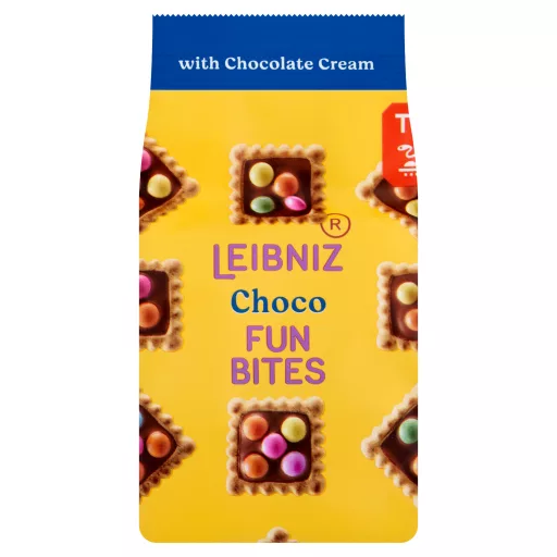 Leibniz keksz csokoládés krémmel és kakaós krémmel töltött, cukorbevonatos drazséval 100 g