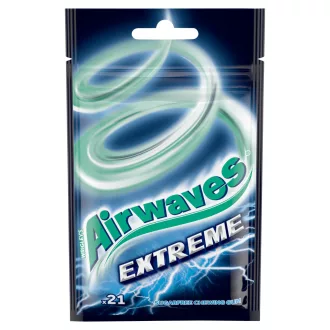   Airwaves Extreme erős mentol- és eukaliptuszízű cukormentes rágógumi édesítőszerrel 29 g 