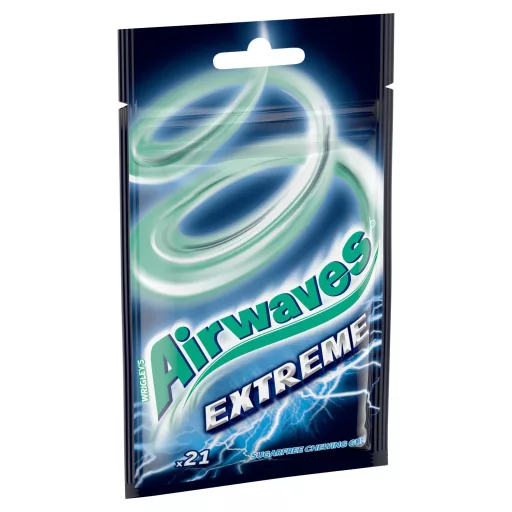 Airwaves Extreme erős mentol- és eukaliptuszízű cukormentes rágógumi édesítőszerrel 29 g 