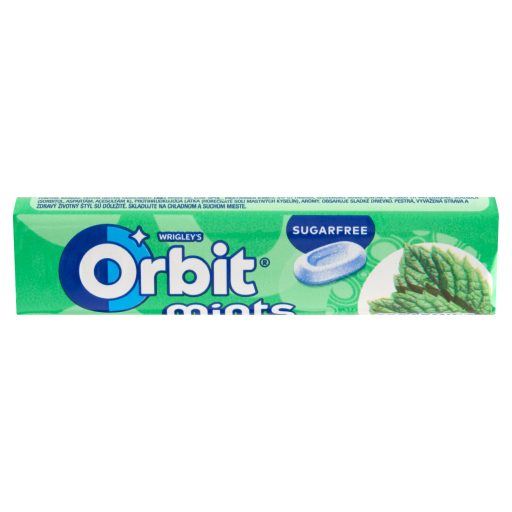 Orbit Mints Spearmint mentaízű cukormentes töltetlen keménycukorka édesítőszerrel 28 g