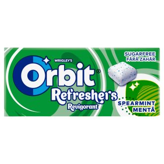   Orbit Refreshers Spearmint menta- és mentolízű cukormentes rágógumi édesítőszerrel 17,9 g