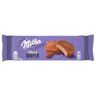   Milka Choco Wafer Alpesi Tejcsokoládéval Bevont Ostya Kakaós Töltelékkel 5 X 30 G (150 G)