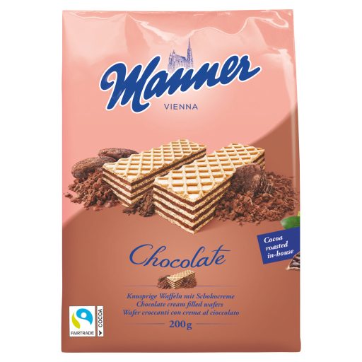 Manner csokoládékrémmel töltött ropogós ostyaszeletek 200 g