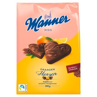   Manner narancskrémmel töltött ropogós ostyaszeletek csokoládéval bevonva 300 g