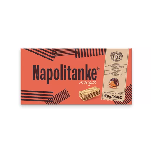 Napolitanke töltött ostya 420g mogyorókrémes