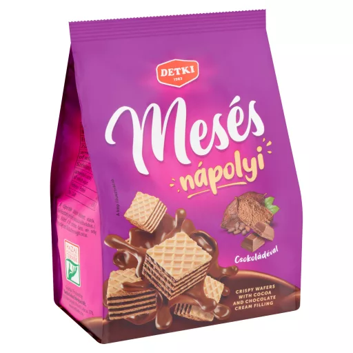 Detki Mesés Nápolyi kakaós-csokoládés krémmel töltött ostya 180 g