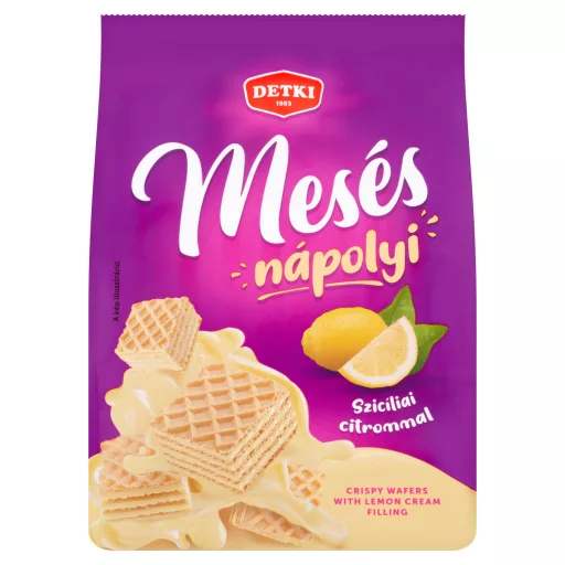Detki Mesés Nápolyi citromos krémmel töltött ostya 180 g