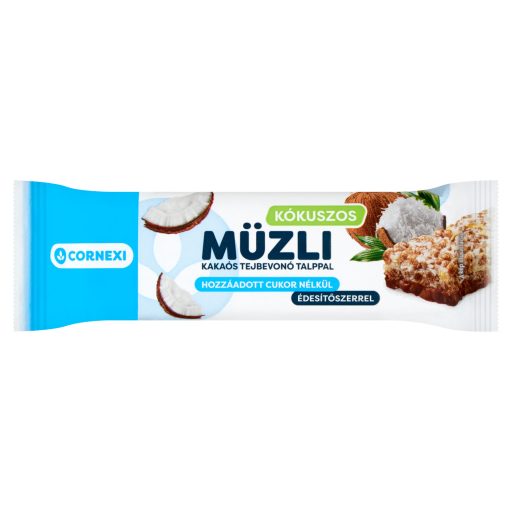 Cornexi nexi kókuszos müzliszelet kakaós tejbevonótalppal édesítőszerrel 25 g