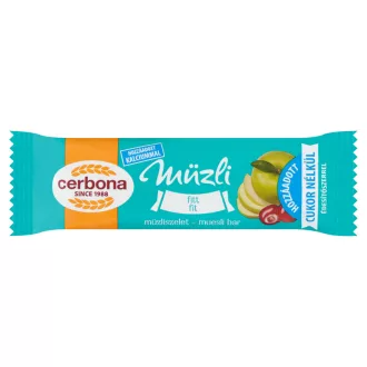   Cerbona Fitt müzliszelet hozzáadott kalciummal, hozzáadott cukor nélkül, édesítőszerrel 20 g