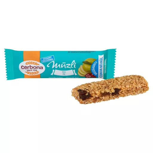 Cerbona Fitt müzliszelet hozzáadott kalciummal, hozzáadott cukor nélkül, édesítőszerrel 20 g
