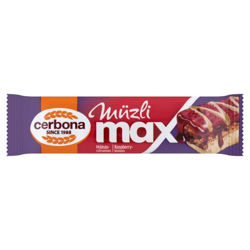 Cerbona Müzli Max málnás-citromos müzliszelet 30 g