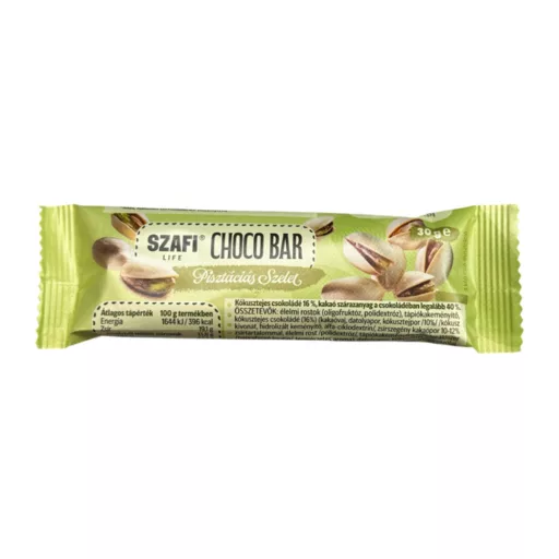 Szafi Life Choco bar szelet 30g pisztáciás gluténmentes