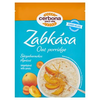   Cerbona sárgabarackos zabkása cukor hozzáadása nélkül, édesítőszerrel 50 g