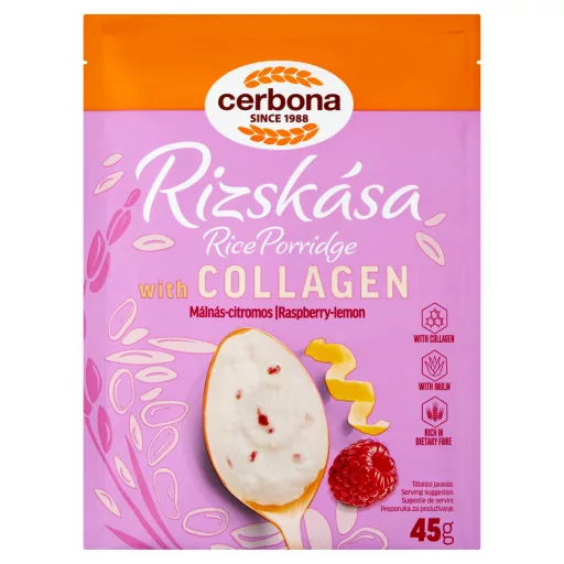 Cerbona málnás-citromos rizskása kollagénnel és inulinnal 45 g