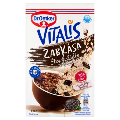 Dr. Oetker Vitalis étcsokoládés zabkása alappor 54 g