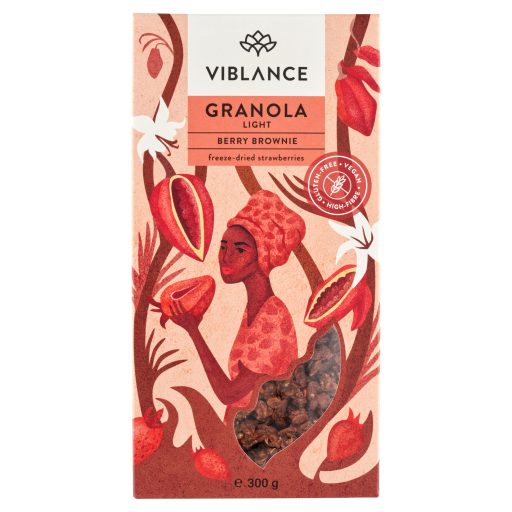 Viblance epres brownie granola eperrel és kakaóval 300 g