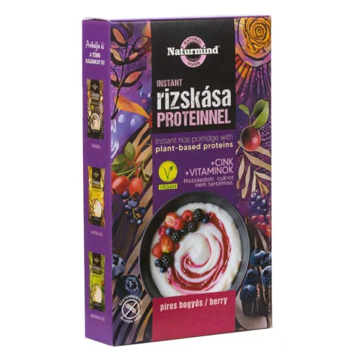 Naturmind instant rizskása 200g proteinnel piros bogyós