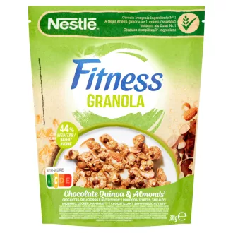   Fitness granola ropogós gabonafalatok zabpehellyel, csokoládéval, mandulával, quinoával 300 g