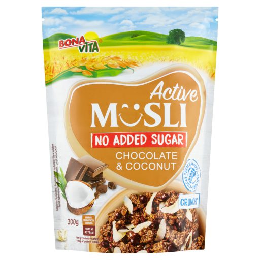 Bonavita Active ropogós müzli csokoládéval és kókuszreszelékkel 300 g