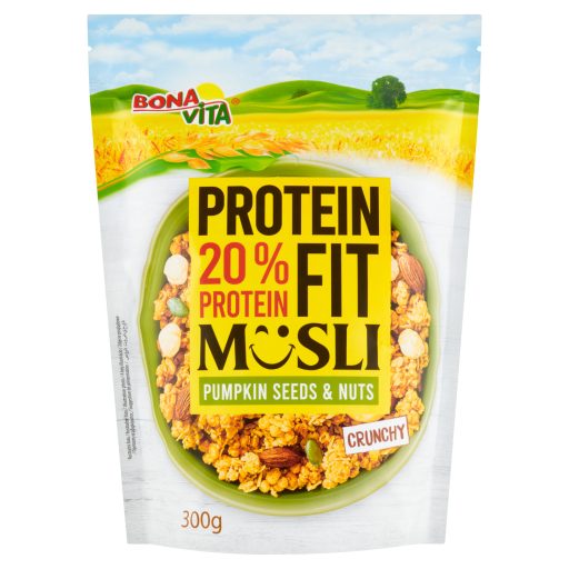 Bonavita Protein Fit ropogós proteines müzli, dióval és tökmaggal 300 g