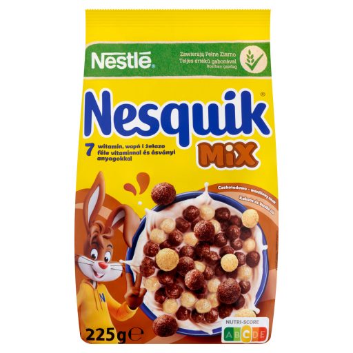 Nestlé Nesquik Mix kakaós és vaníliaízű, ropogós gabonapehely vitaminokkal, ásványi anyagokkal 225 g