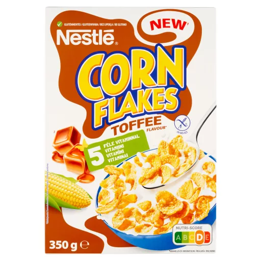 Nestlé Corn Flakes gluténmentes karamellás ízű ropogós kukoricapehely 350 g