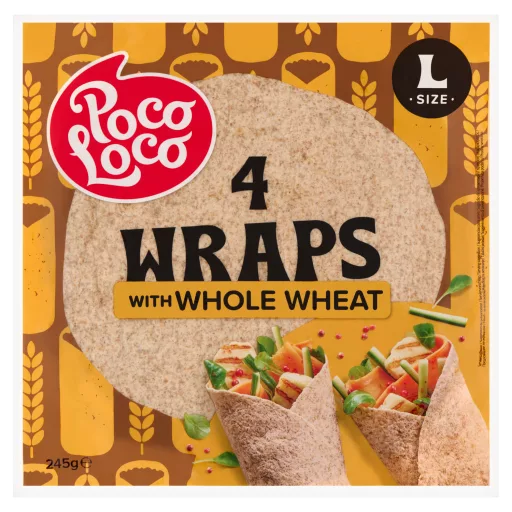 Poco Loco tortilla teljes kiőrlésű liszttel 4 db 245 g