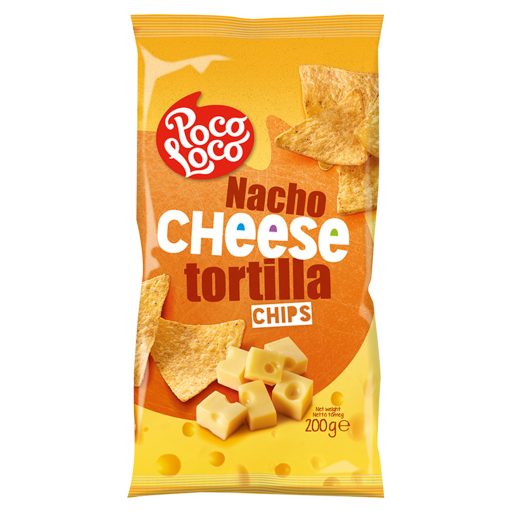 Poco Loco Tortilla sajtos ízesítésű kukoricachips 200 g