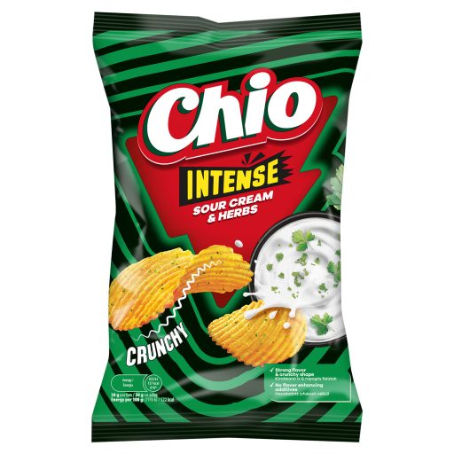 Chio Intense tejfölös-fűszernövényes ízű burgonyachips 55 g