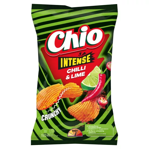 Chio Intense csípős chilli és lime ízű burgonyachips 120 g