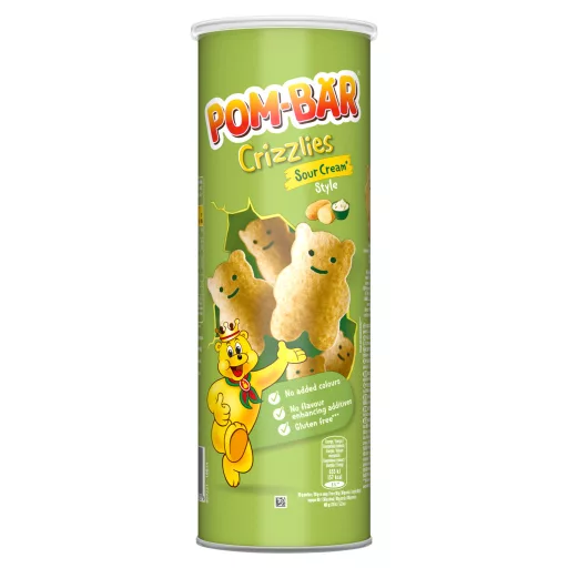 Pom-Bär Crizzlies tejföl és hagyma ízű sült burgonyasnack 155 g