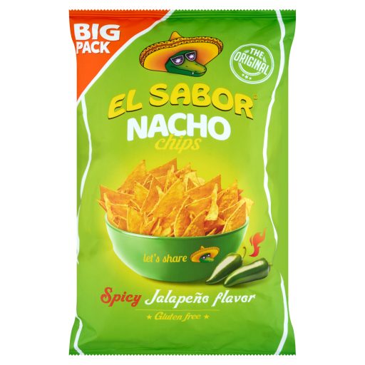 El Sabor Nacho chips 180g Big Pack jalapeno gluténmentes