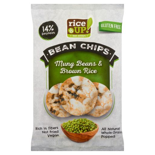 RiceUp! Eat Smart teljes kiőrlésű gluténmentes barna rizs chips mungóbabbal 60 g