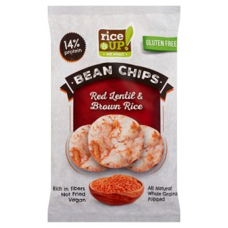   RiceUp! Eat Smart teljes kiőrlésű gluténmentes barna rizs chips vöröslencsével 60 g