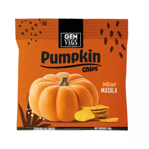 Gen Vegs sütőtök chips 40g Indiai Masala