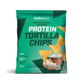 BioTech USA Protein tortillachips 50g hagymás-tejfölös