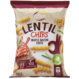 OHO! lencsechips 100g juharszirup-bacon vegán