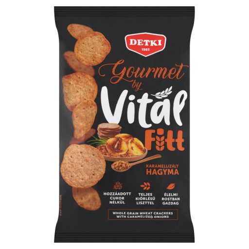 Detki Gourmet by Vital Fitt teljes kiőrlésű kréker hagymás fűszerkeverékkel 100 g