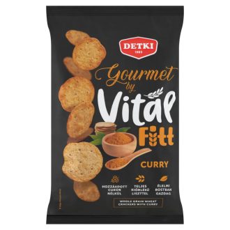   Detki Gourmet by Vital Fitt teljes kiőrlésű kréker curry fűszerkeverékkel 100 g