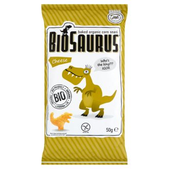   McLloyd's BioSaurus sajtos ízű extrudált kukoricás bio snack 50 g