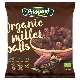 Biopont bio gluténmentes kakaós kölesgolyó 60 g