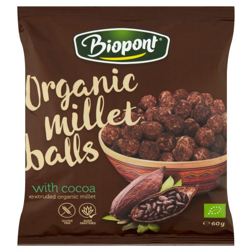 Biopont bio gluténmentes kakaós kölesgolyó 60 g