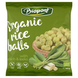   Biopont gluténmentes bio rizsgolyó spenóttal és póréhagymával 60 g