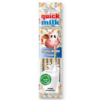 Quick Milk tejízesítő szívószál 30g fruity cereal