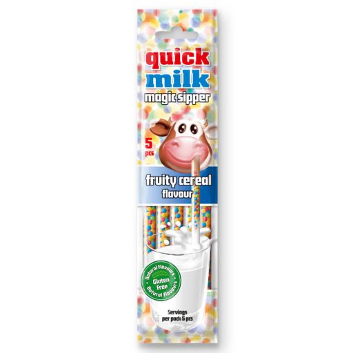 Quick Milk tejízesítő szívószál 30g fruity cereal