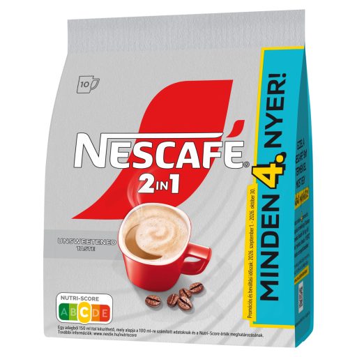 NESCAFÉ 2in1 Unsweetened Taste azonnal oldódó kávéspecialitás 10 x 8 g (80 g)