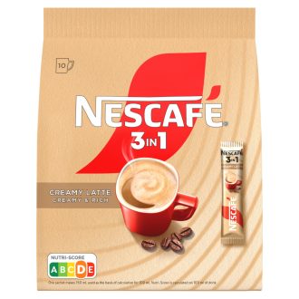   NESCAFÉ 3in1 Creamy Latte azonnal oldódó kávés italpor tejporral és cukorral 10 x 15 g (150 g)