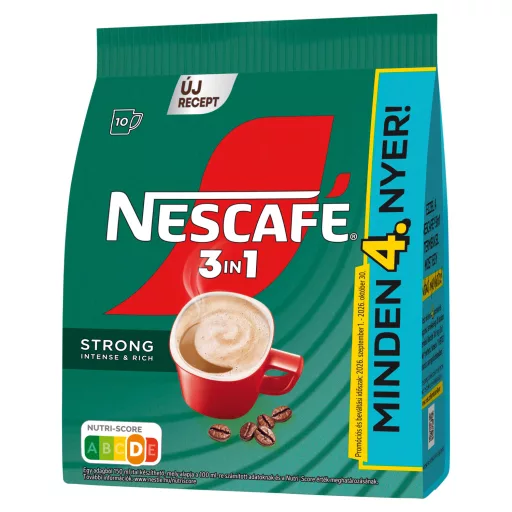 NESCAFÉ 3in1 Strong Intense & Rich azonnal oldódó kávéspecialitás 10 x 14 g (140 g)