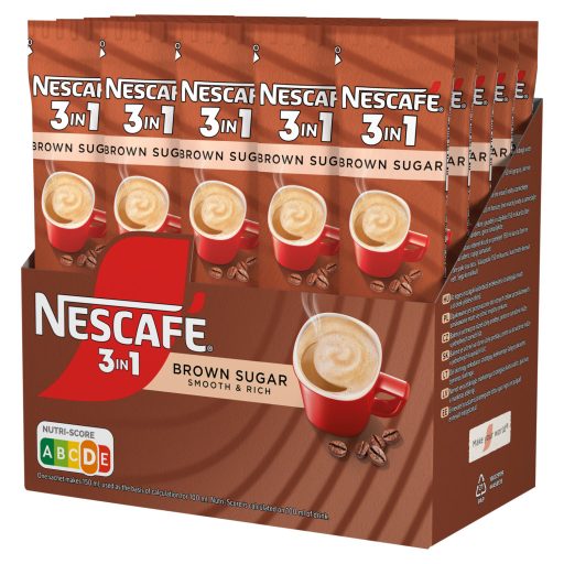 NESCAFÉ 3in1 Brown Sugar azonnal oldódó kávéspecialitás barna cukorral 28 x 16,5 g (462 g)